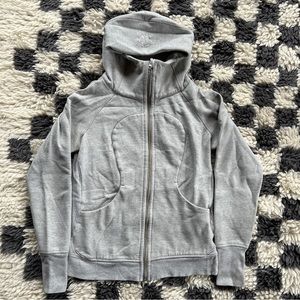 Lululemon gray scuba zip up hoodie size 10